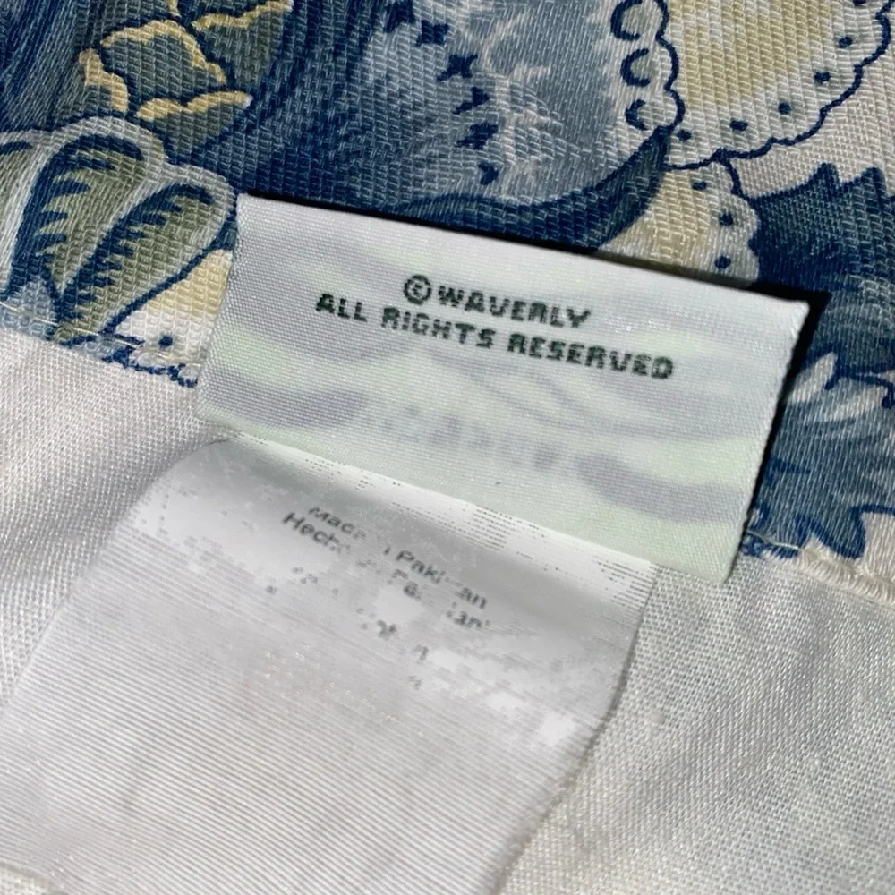 Waverly Home Classics VTG‎ Farmhouse Chic Floral Window Valance 78” Blue White